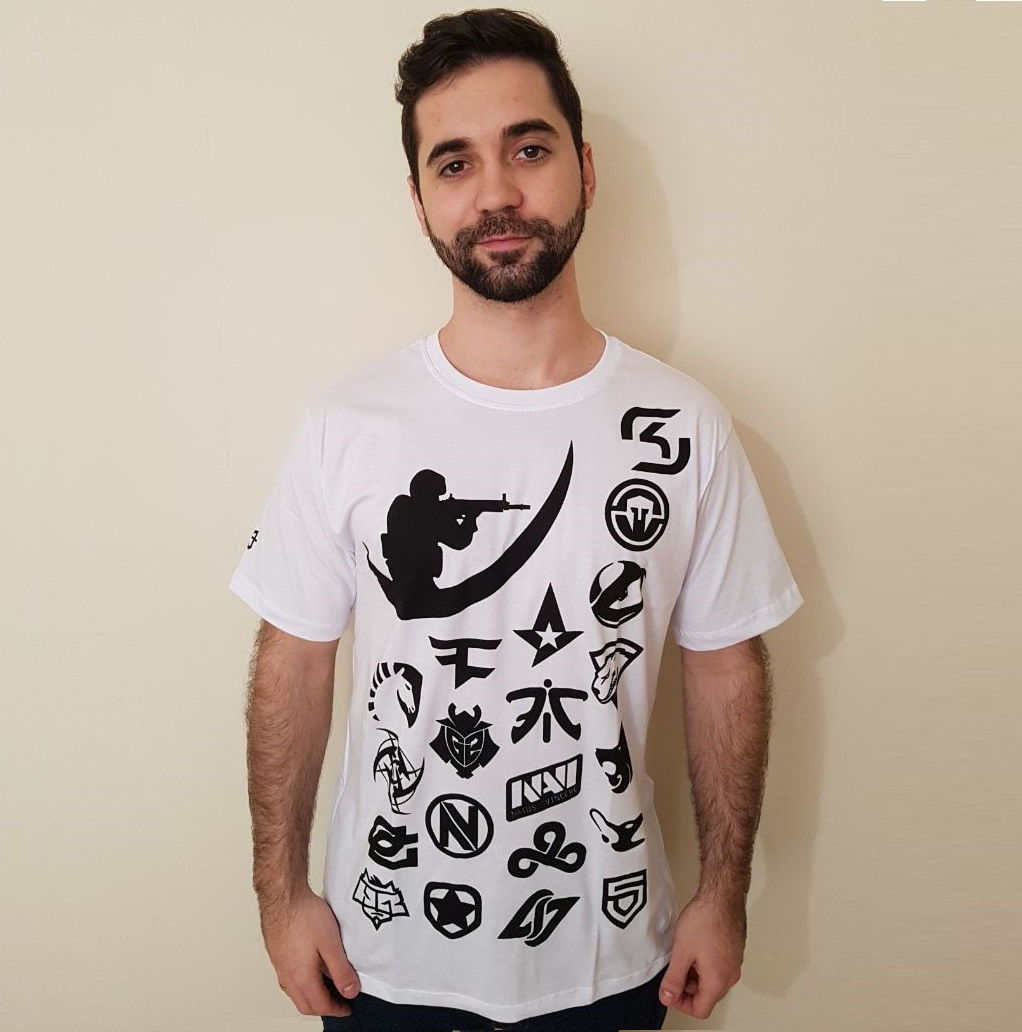 Camiseta Rank 2k17 CS:GO - Branca