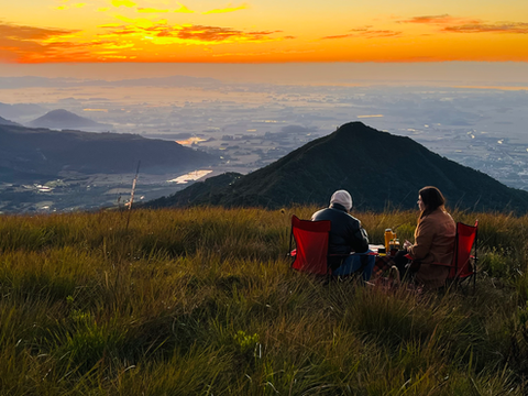 Amanhecer no inverno em Praia Grande SC