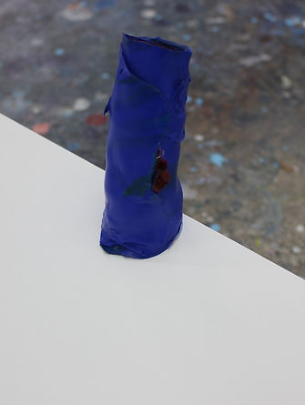 detail of installation_Jarnpuck_acrylic and clear film_10x3x3cm_2018