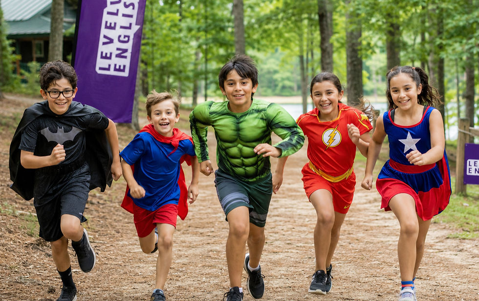 Kinder erleben ein englisches Abenteuer beim Academy of Heroes English Day Camp in Leipzig 2026