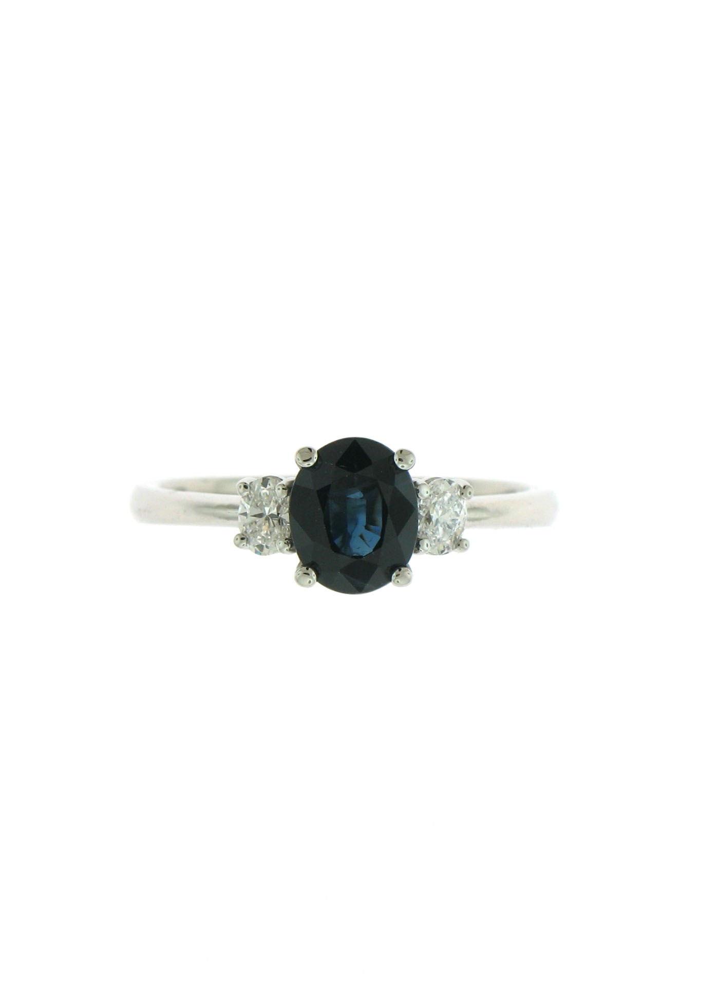 Sapphire & Diamond 3-Stone Ring