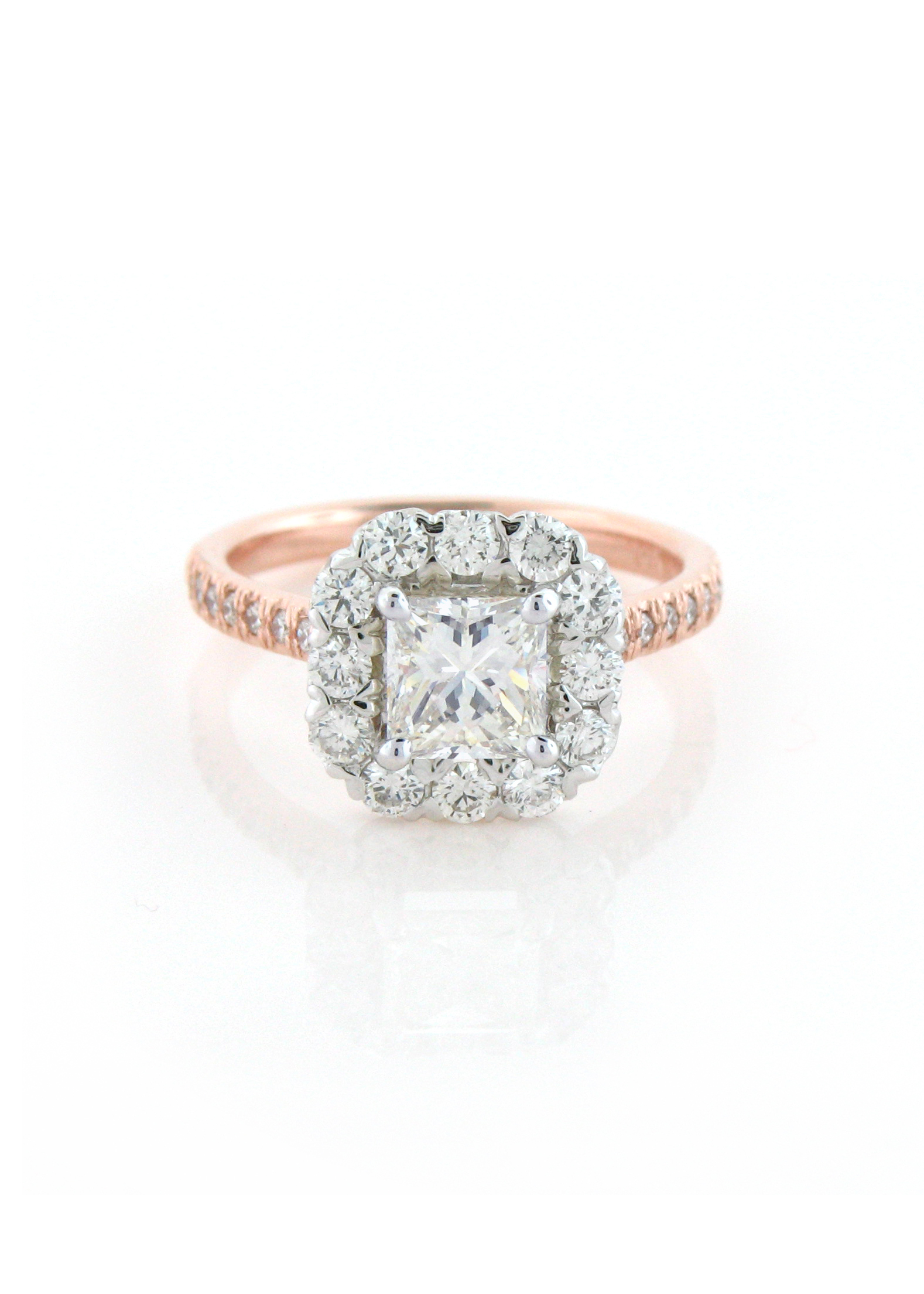 Rose Gold Halo Ring