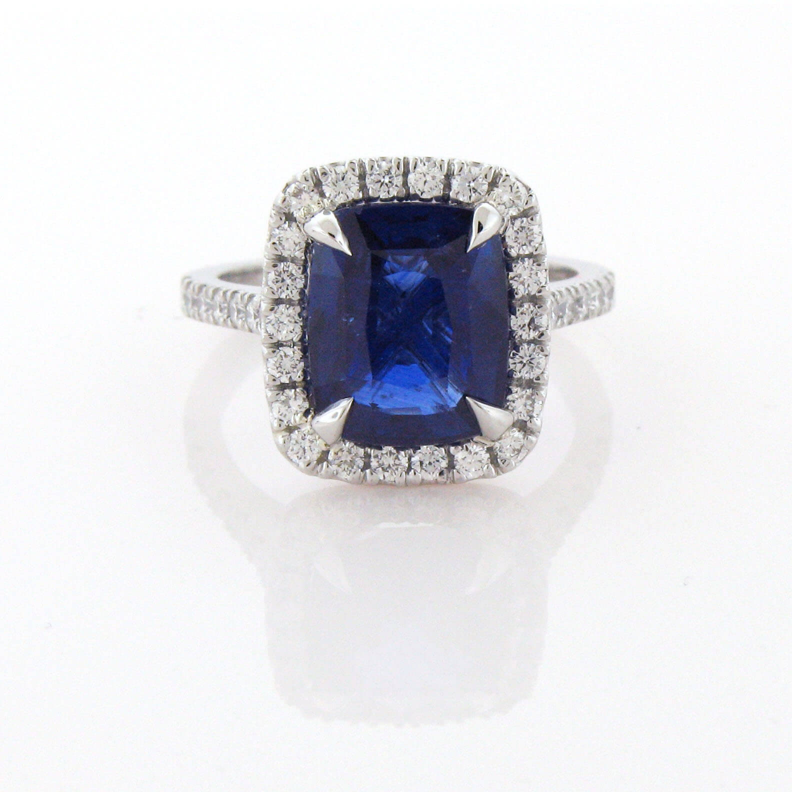 Sapphire Halo Ring