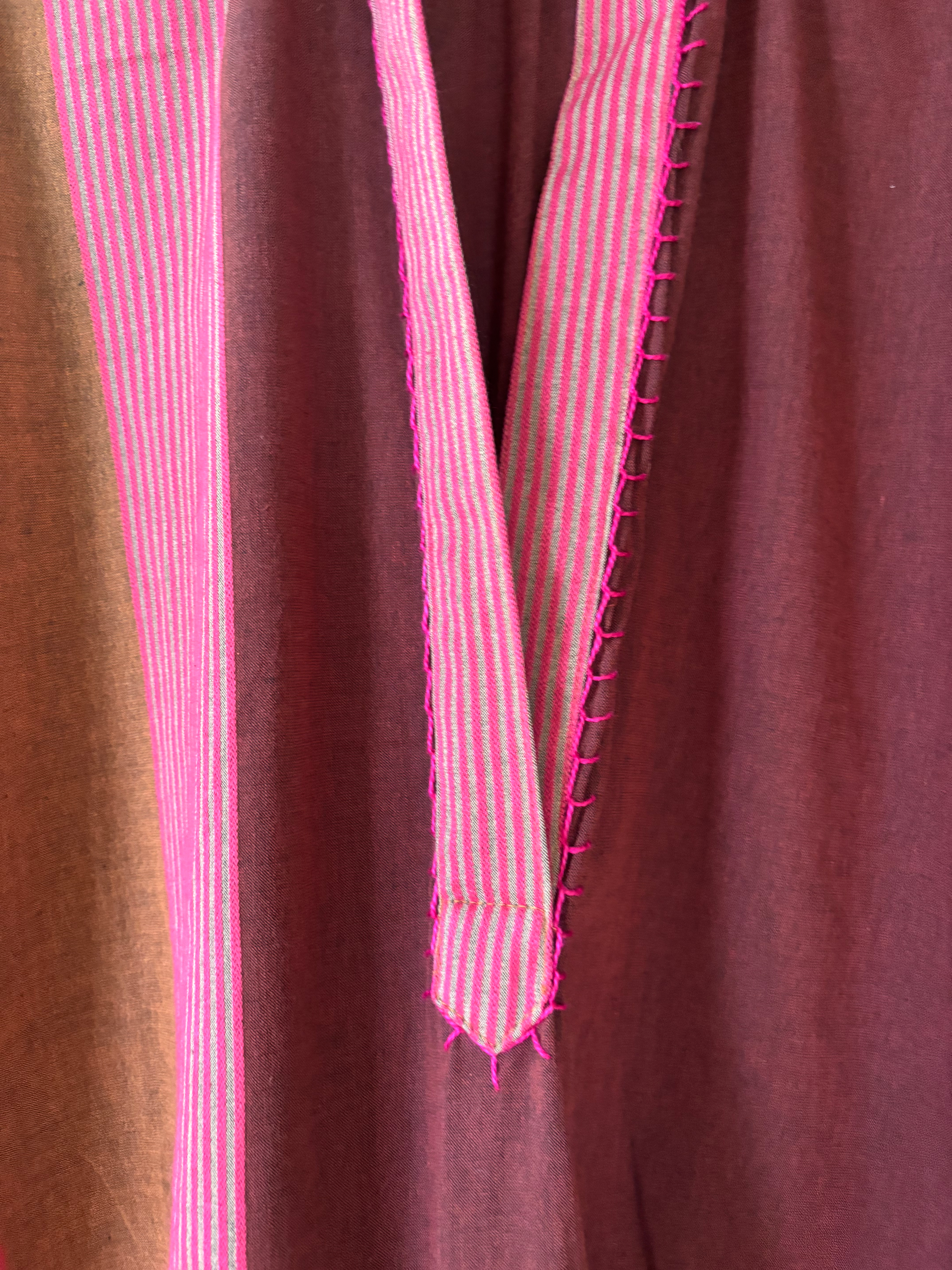 Camisão long ferrugem com rosa