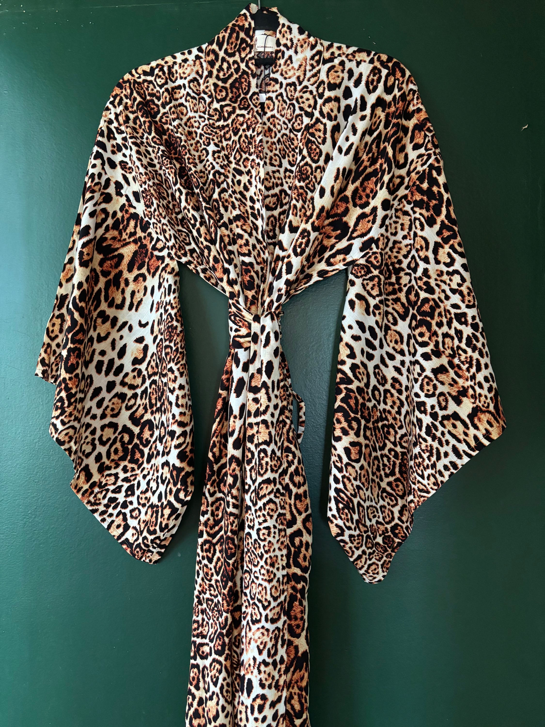 Kimojama - calça + kimono MIDI animal print