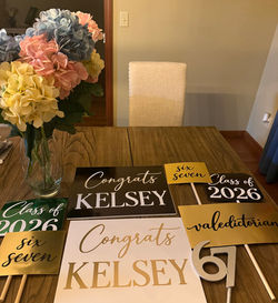 Custom graduation photo booth props by Spin My Party in Charleston WV