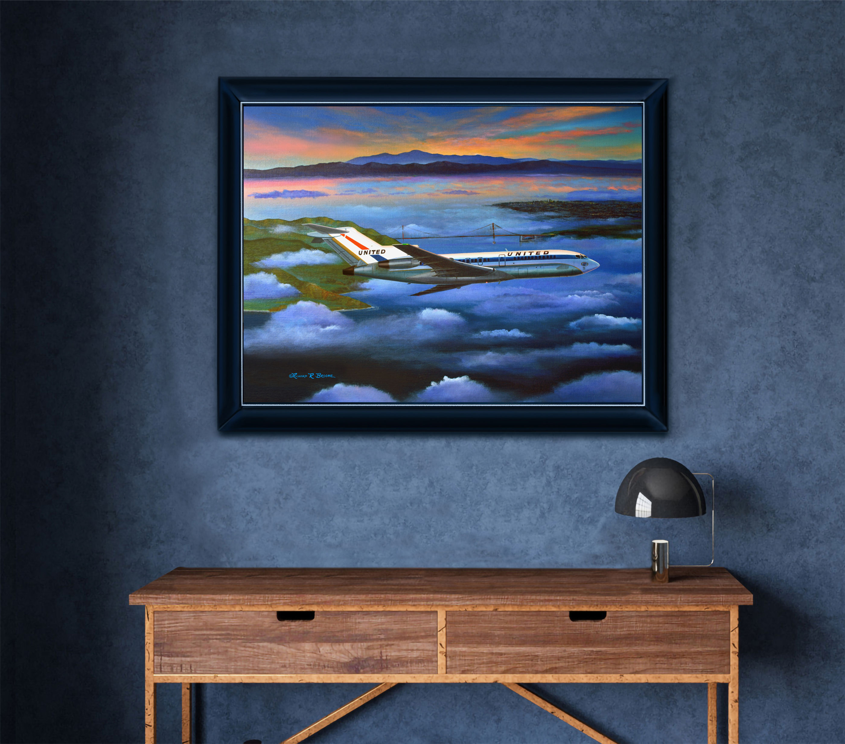 United Airlines "727 Stars & Bars-Golden Gate"