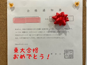 東大合格おめでとう!