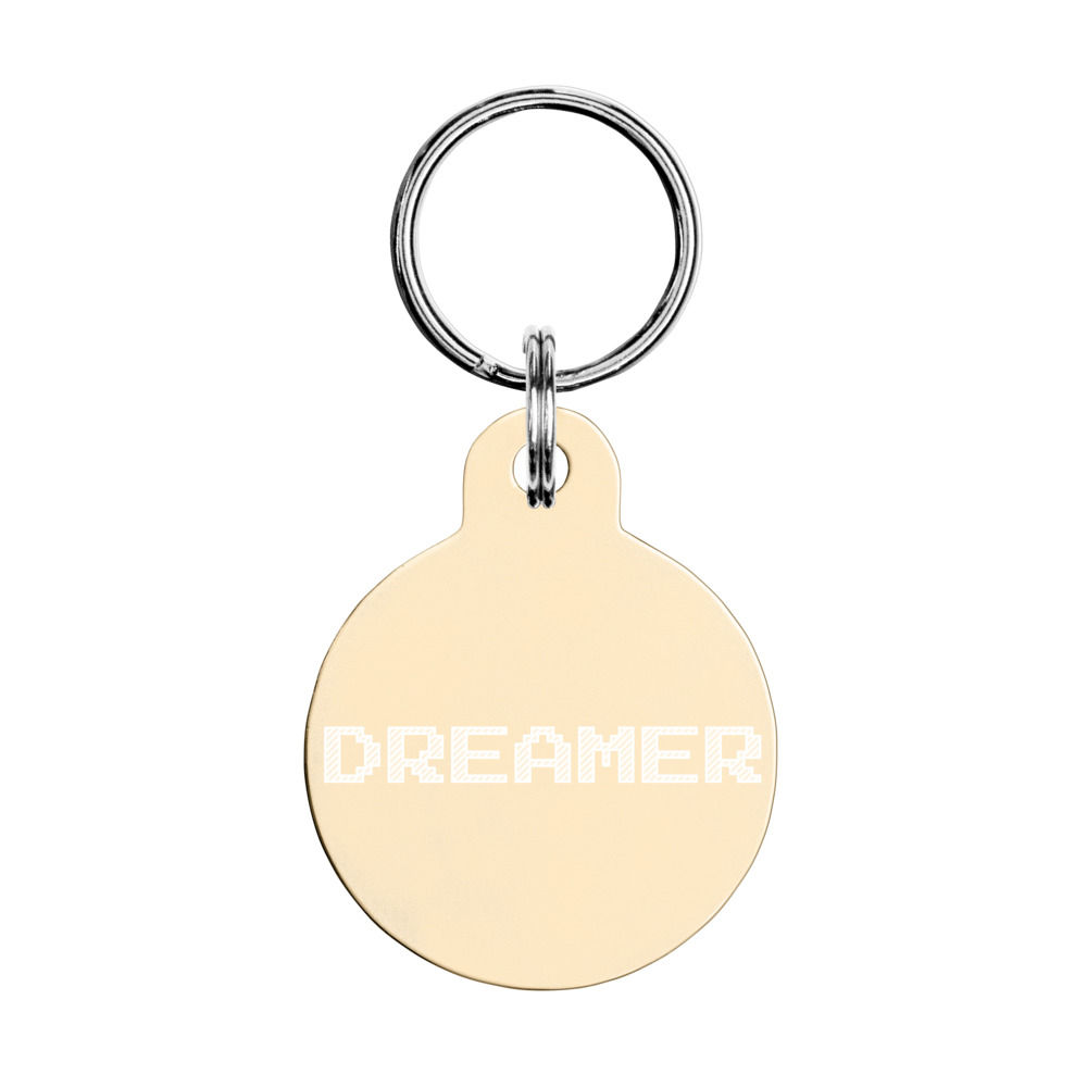 Engraved Dreamer Pet ID Tag