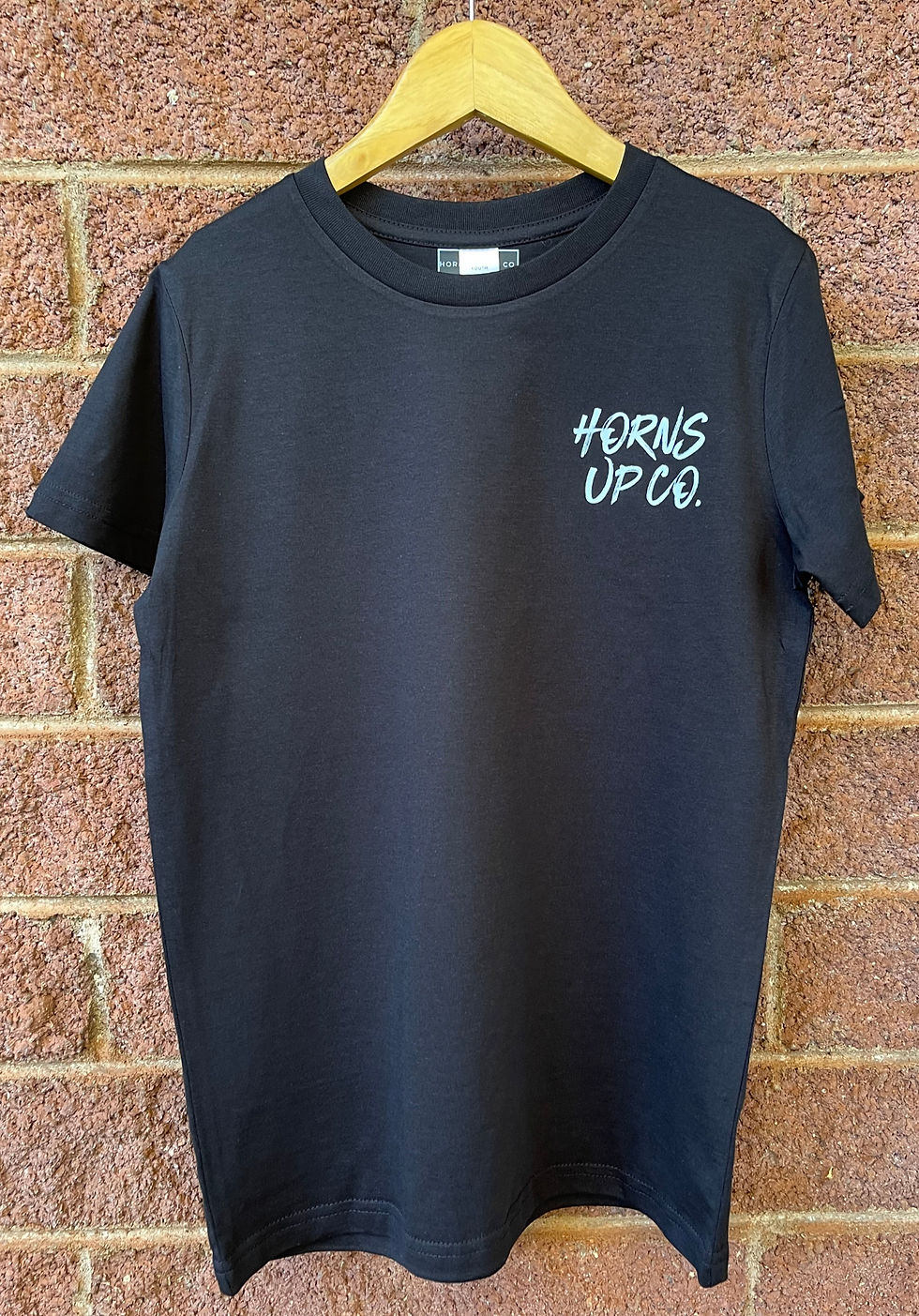 Thumbnail: Horns Up Staple - Black tee