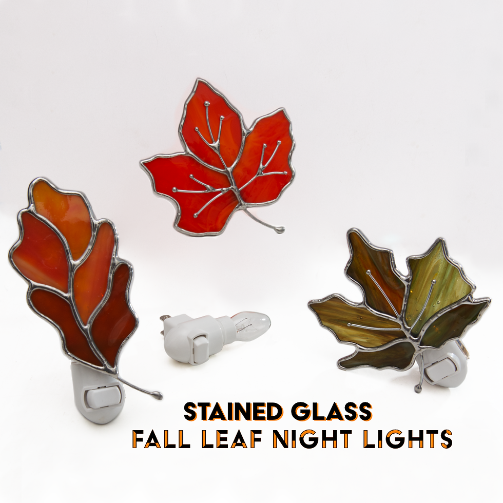 Stained Glass Leaf Nightlight