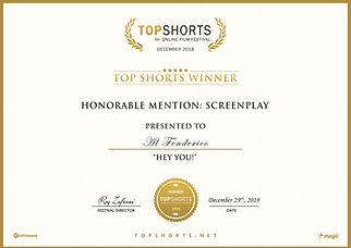 HEY YOU! - HONORABLE MENTION - SCREENPLAY