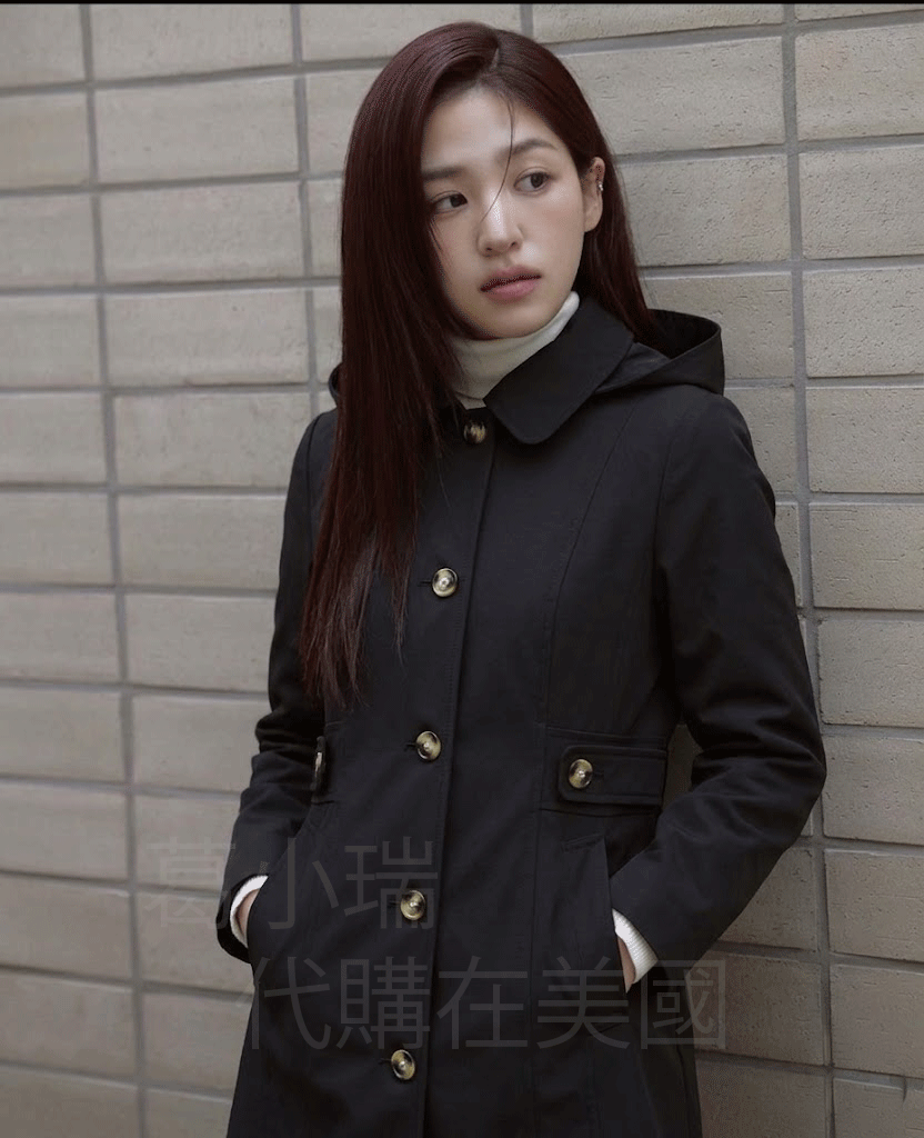 Anne Klein 質感黑風衣外套~原本冬日折扣季最便宜也要三千多元