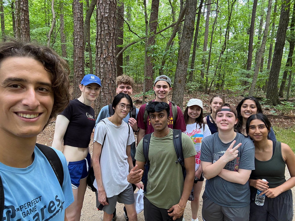 Stopped along the trail for a group picture!