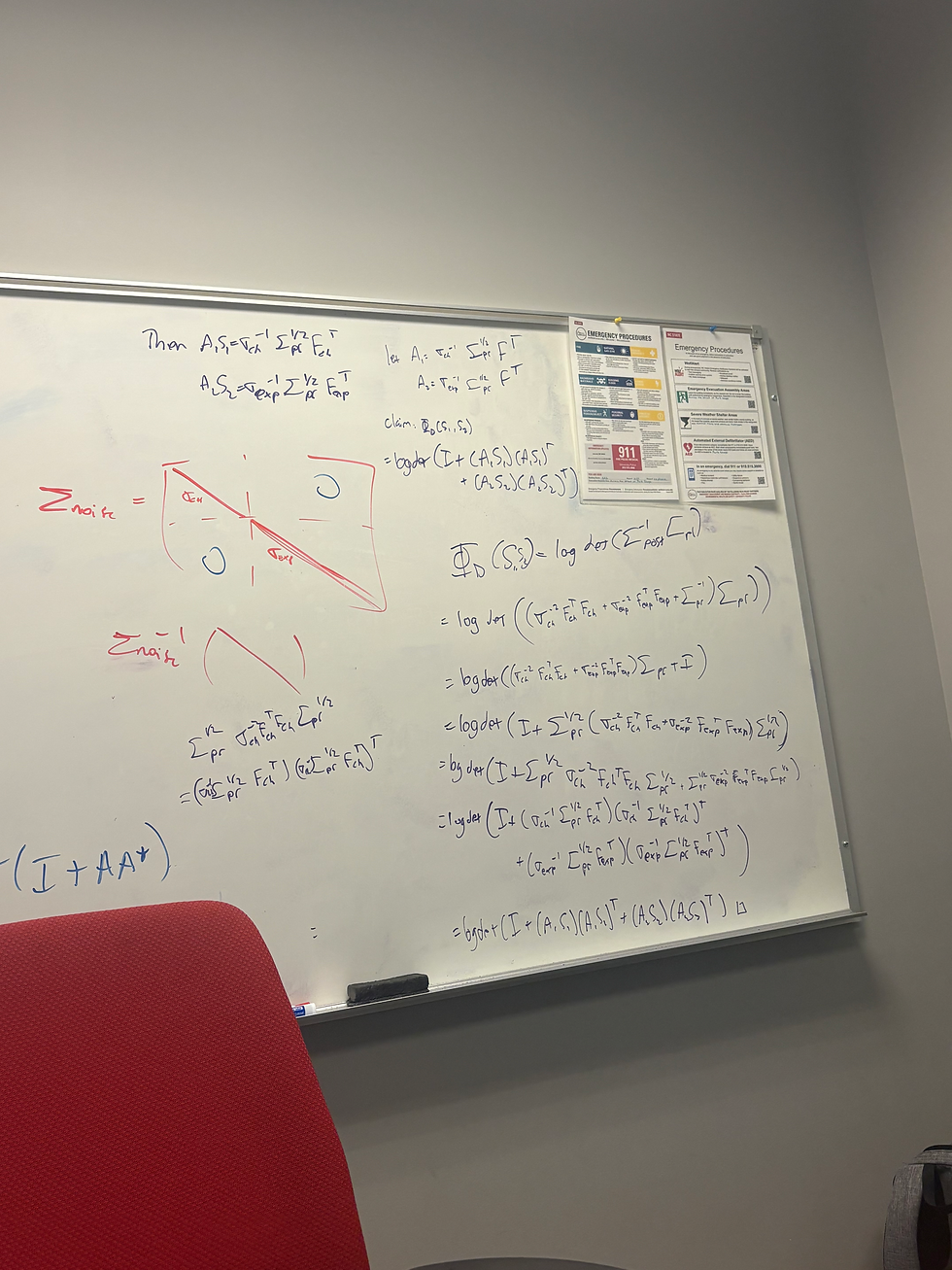 One of the proofs we did on the board!