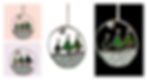 Christmas winter wonderland scene with solid white full moon