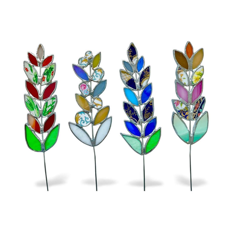 Stained Glass Lupine Flower Plant Stakes