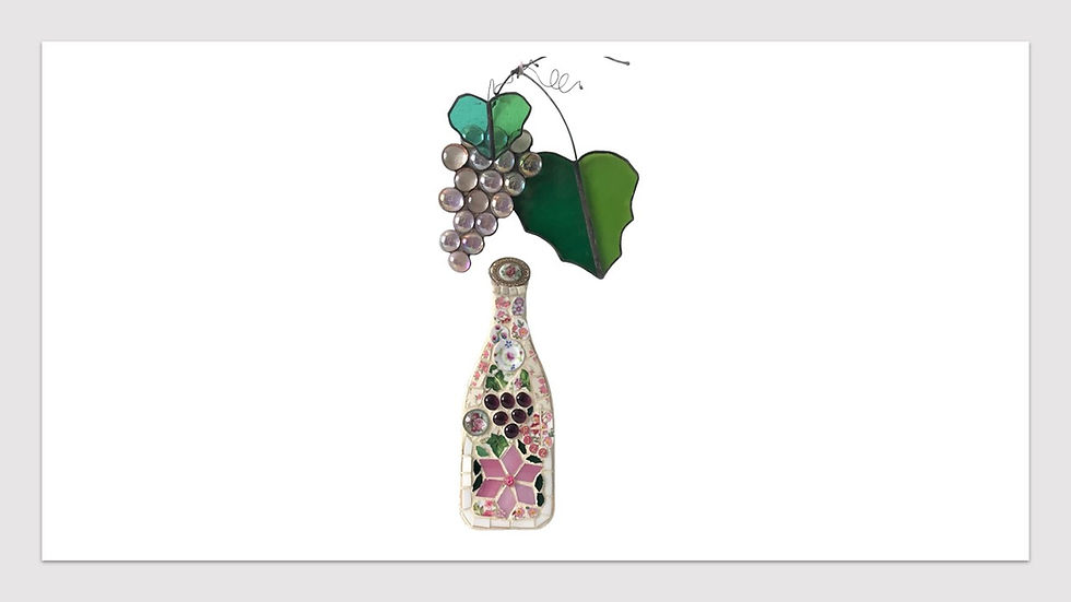 Thumbnail: Upcycled Pique-Assiette Mosaic Bottle Shape