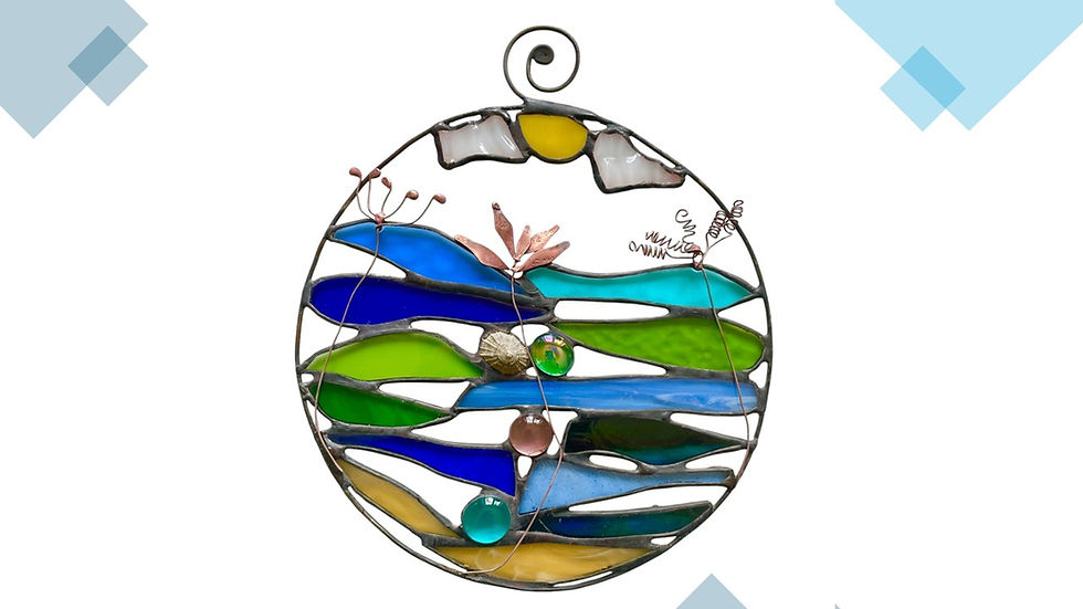 Thumbnail: Stained Glass Seascape Coastal Scene