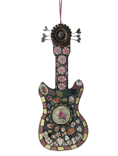 Mosaic Guitar Shape | Stainedglasseclectic