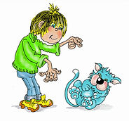 Alexis joue avec son chat