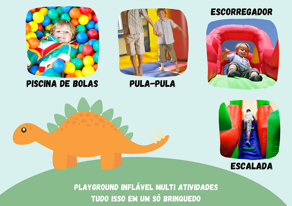 aluguel brinquedo inflável dinossauro