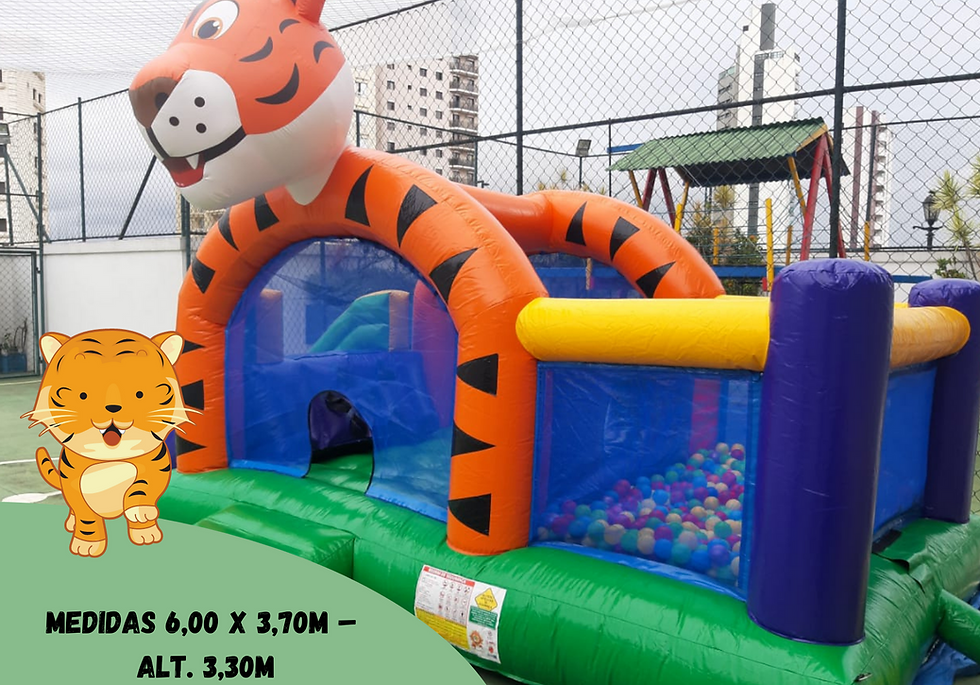 aluguel brinquedo inflavel tigre