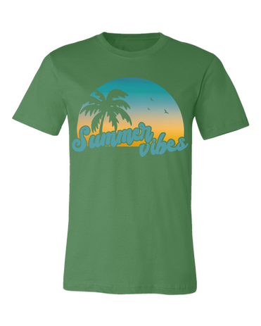Summer Vibes Leaf Green Shirt