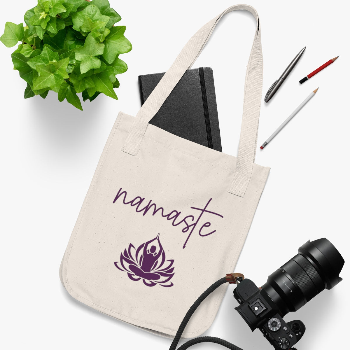 Namaste Organic Canvas Tote Bag
