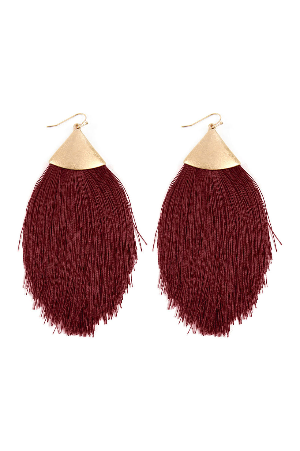 Thumbnail: Oversized Tassel Drop Earrings