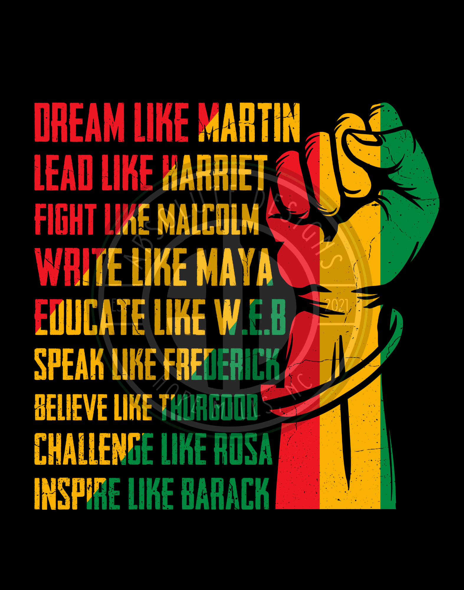 Dream Like Martin Fist Design