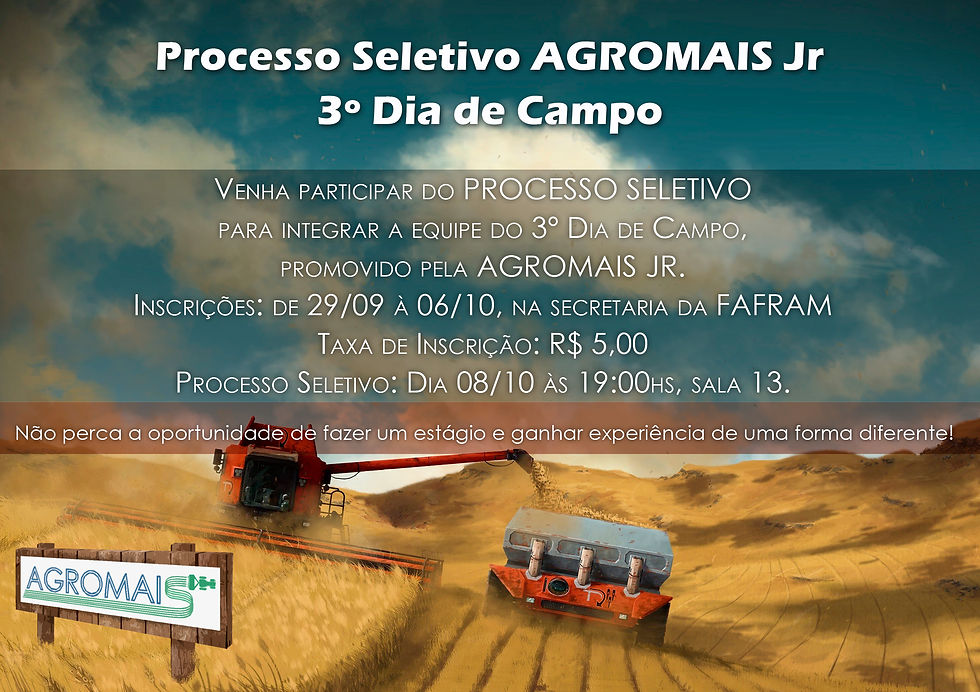 Processo Seletivo - 3 Dia de Campo