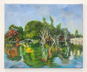 Yumiko Ono, Miroir, 2024, oil on canvas, 22 × 27 cm