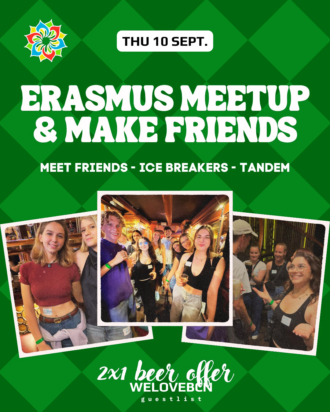 Welcome Erasmus Thursday predrink Temple bar +PARTY
