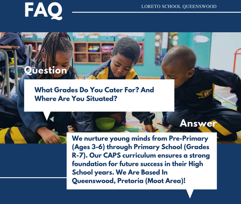An image of FAQ with the question, Which Grades Do You Cater For?