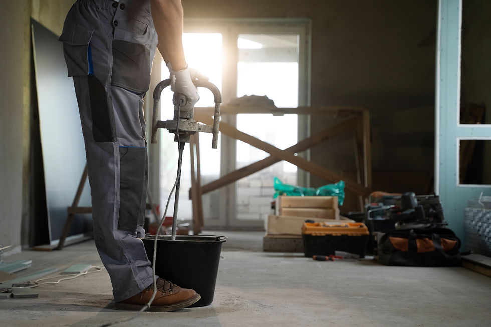 Man Renovate Basement