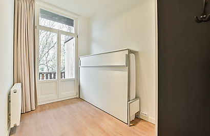 space saving foldable bed and desk unit