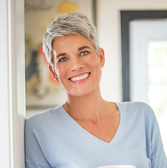 Portrait of Grey Haired Woman