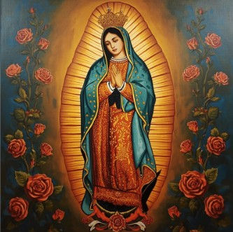 AI Generated image of Guadalupe cloak