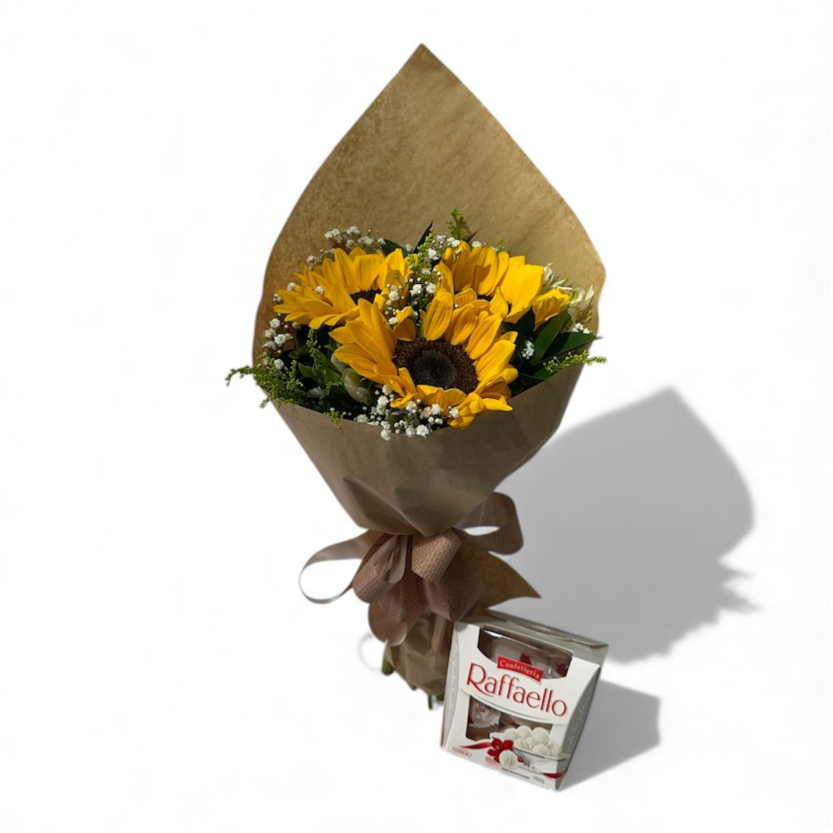 Buque com 3 Girassois e Raffaello