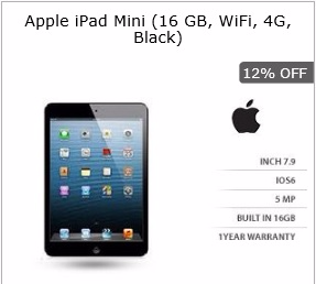 APPLE iPAD MINI 16GB WIFI, 4G, BLACK