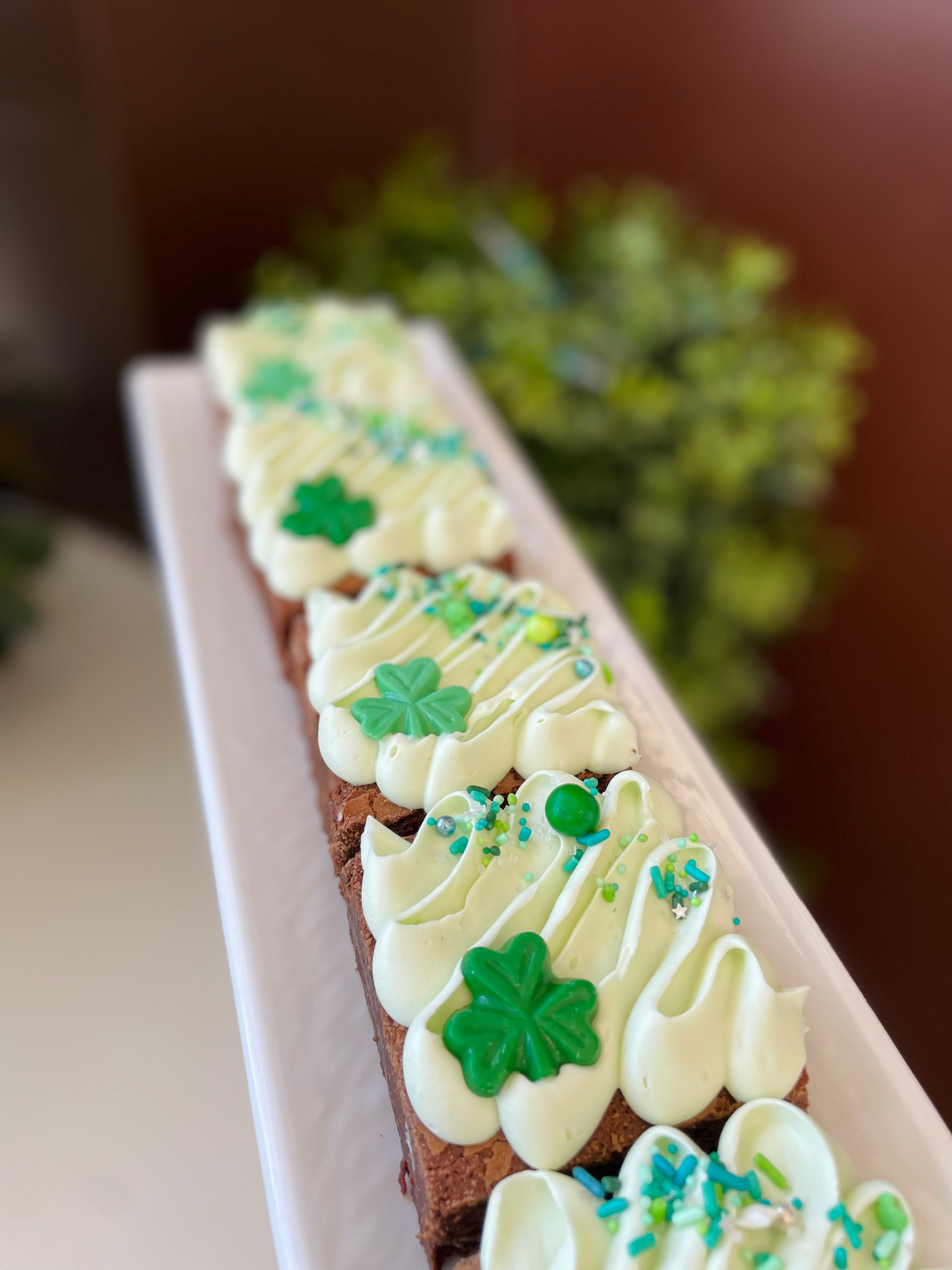 Crème de Menthe Frosted Brownie