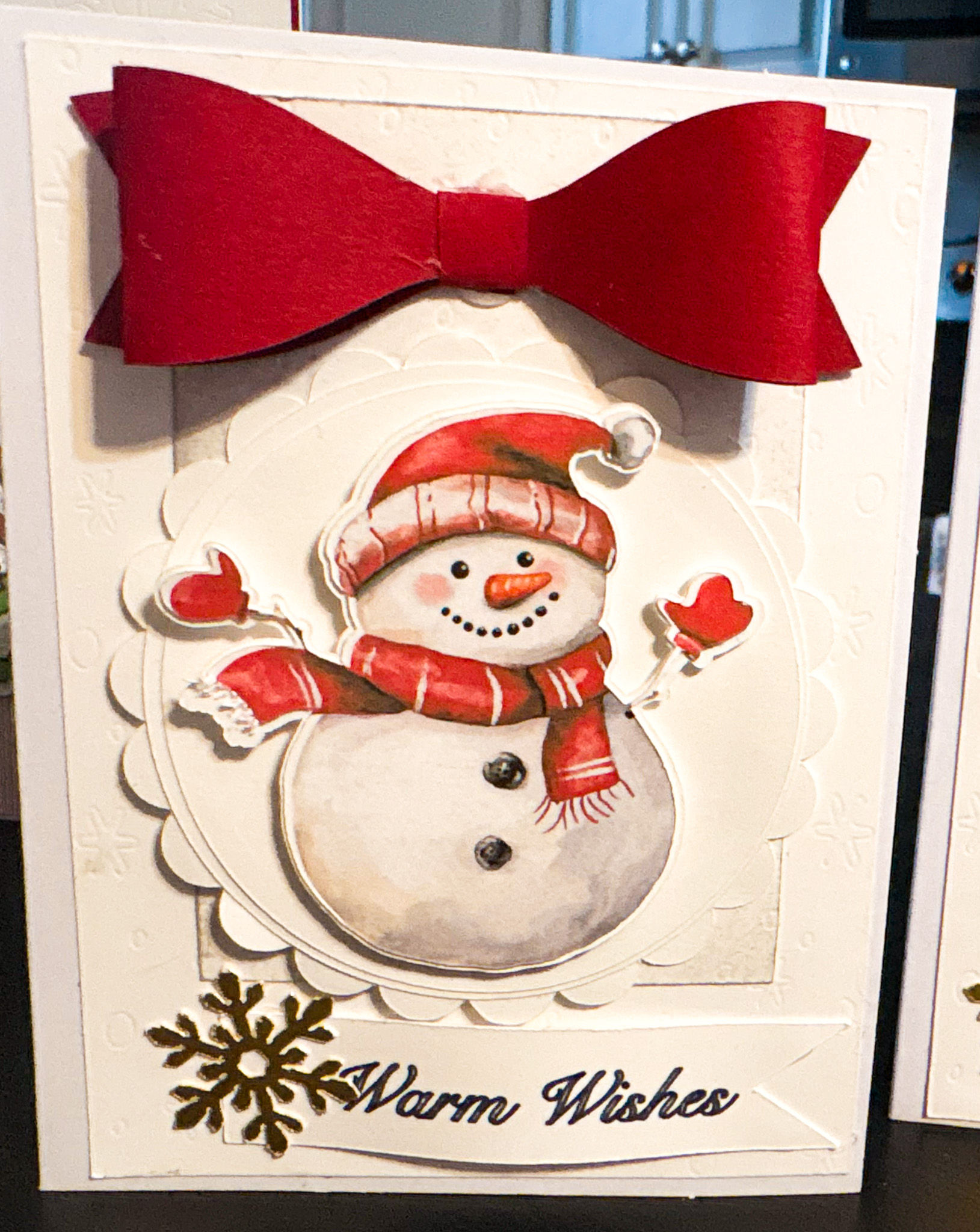 Warm Wishes Snowman Card