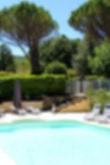 Pool steps to house