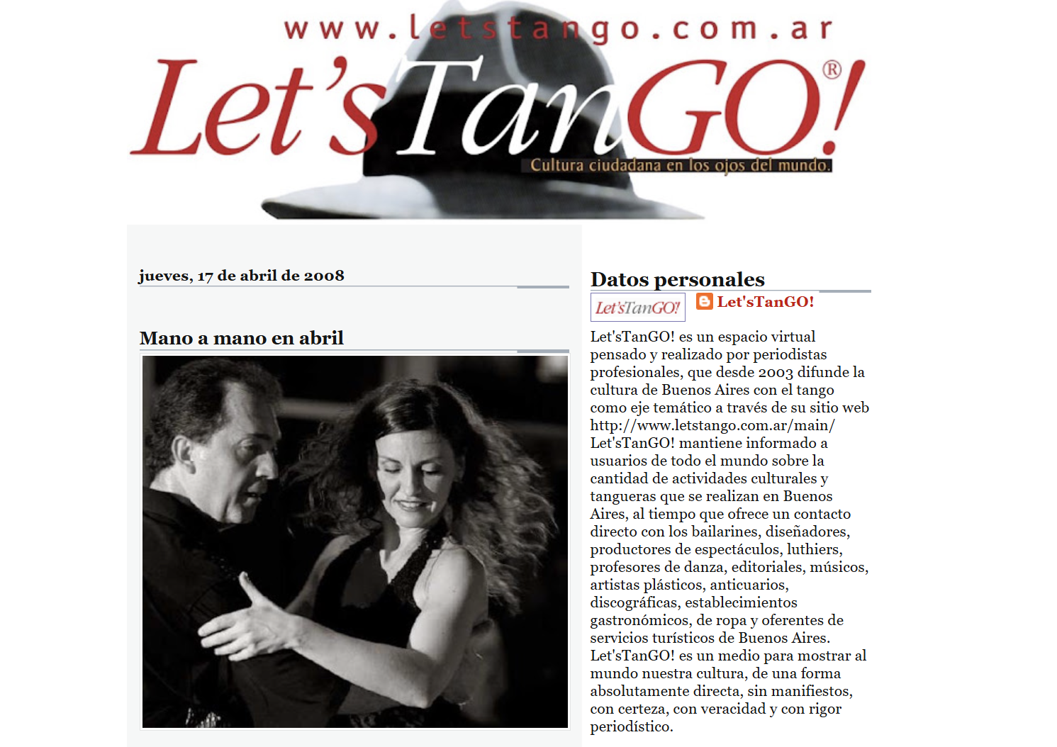 Let's TanGo! · April 2008