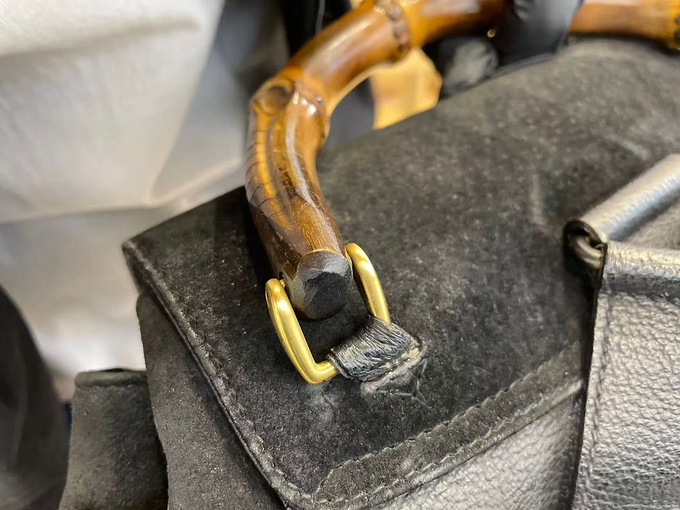 Thumbnail: Gucci Vintage Bamboo Leather Backpack