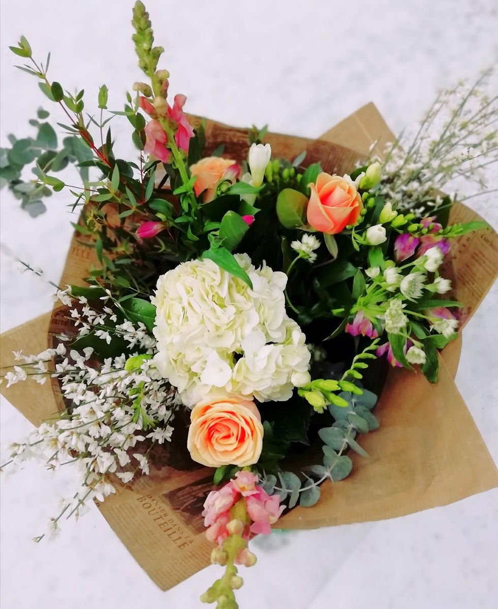 Thumbnail: Signature hydrangea hand tied bouquets - from £35