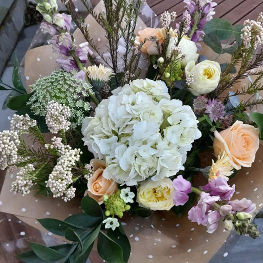 Thumbnail: Signature hydrangea hand tied bouquets - from £35