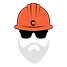 Male avitar with orange well works logo hard hat