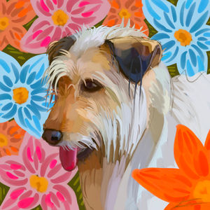 Digital dog portrait (Dulci)